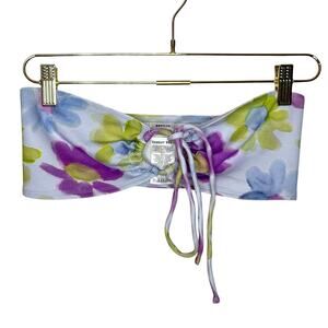 Sunday Best Cora Halter Top Women XS‎ Blue Multi Floral Boho Whimsical Fairy